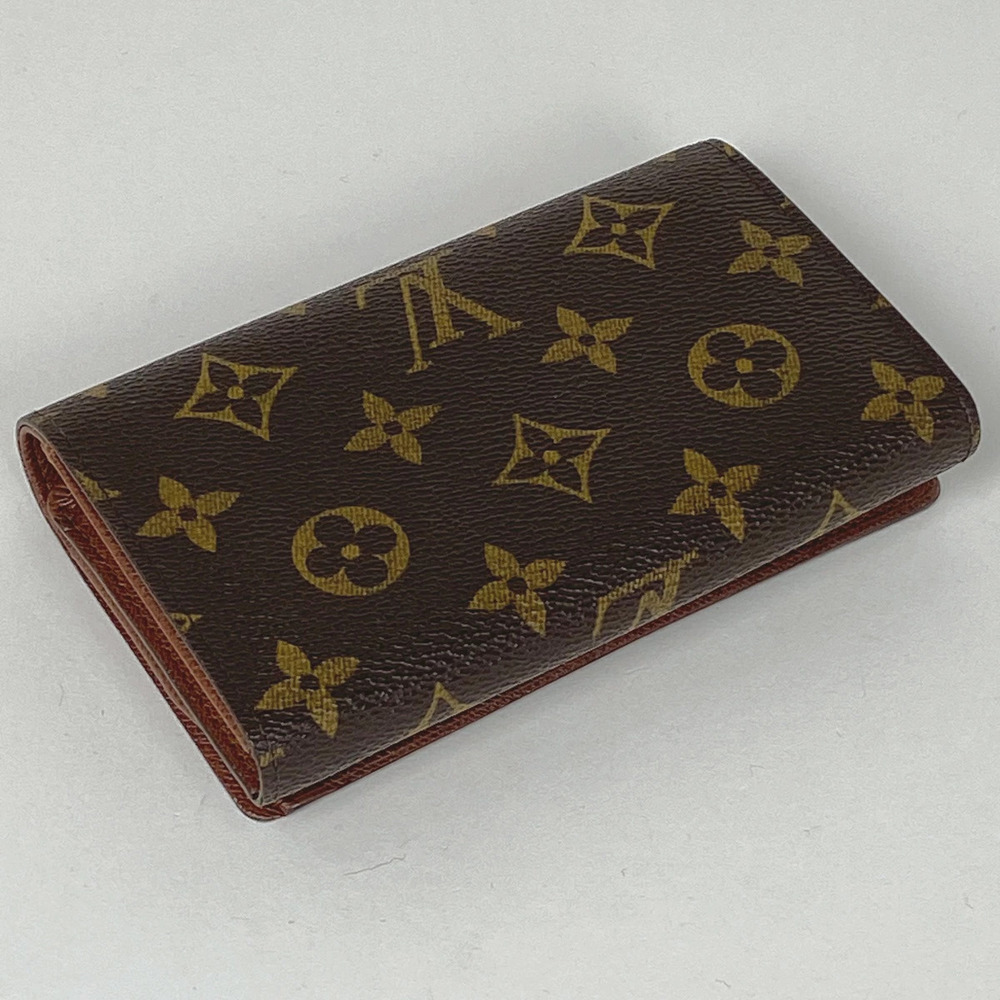 Louis Vuitton Tresor Wallet Porte Monnaie Billet fold Brown Monogram Bi Brown